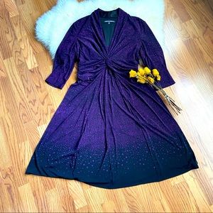 Black & Purple Retro Cocktail Dress